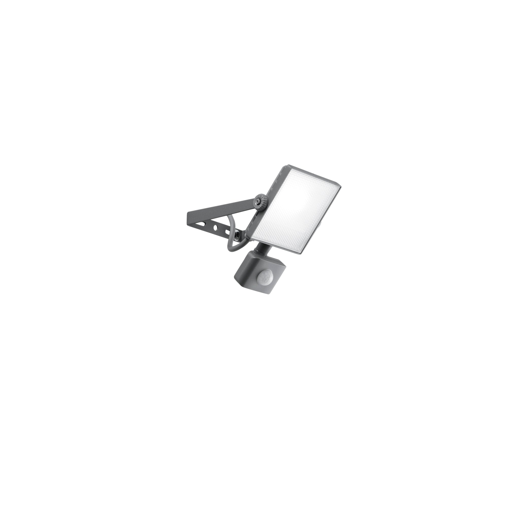 AXEL sensor LED projector in silver aluminum with CCT motion sensor IP65