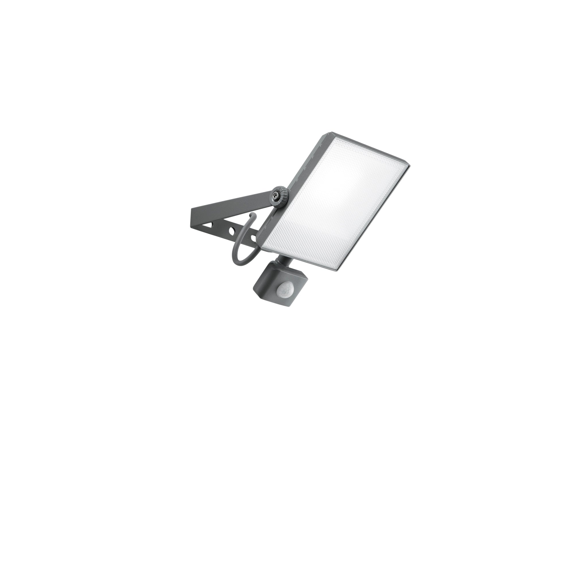 AXEL sensor LED projector in silver aluminum with CCT motion sensor IP65