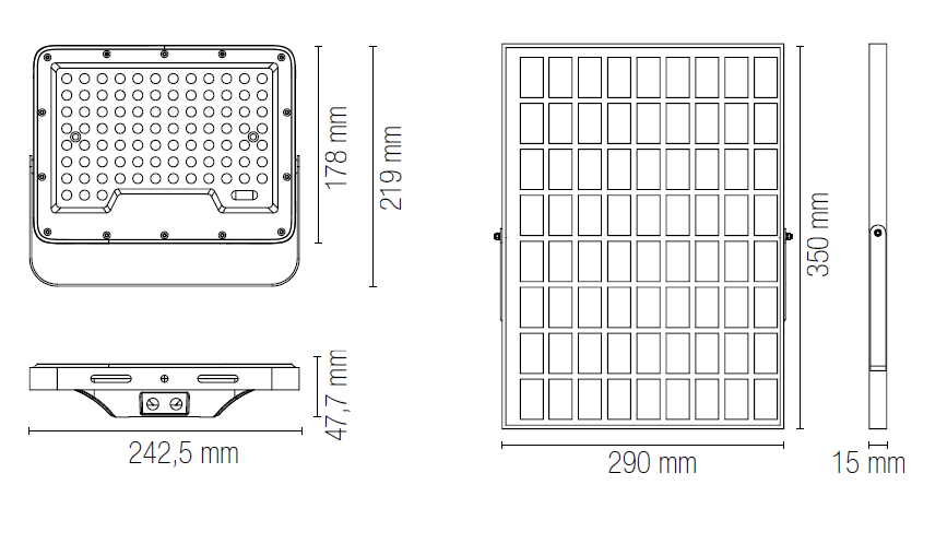 Faro LED GLASER con pannello solare - FT-FeelThe