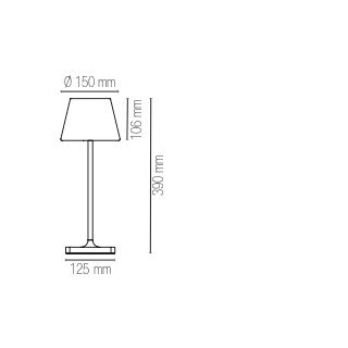 Lampada da tavolo LED JAMMIN a batteria in metallo a luce calda dimmerabile - FT-FeelThe