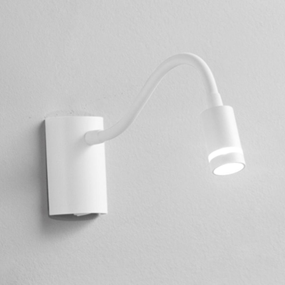 KEPLER LED wall light with flexible arm, warm light