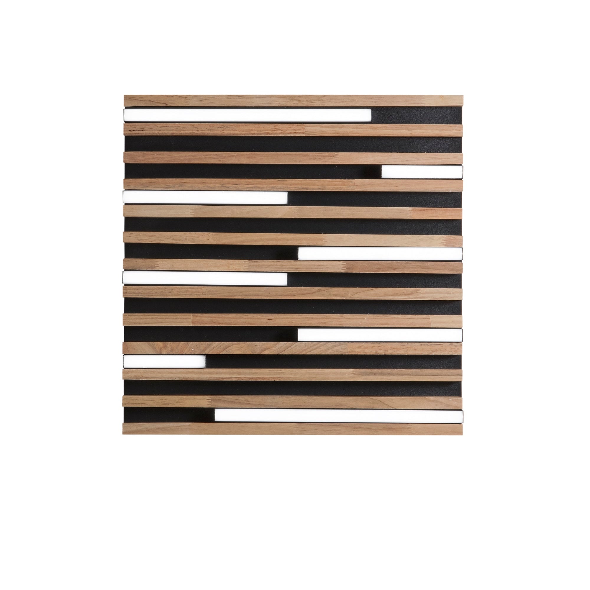 Plafoniera Kuma nera quadrata piccola