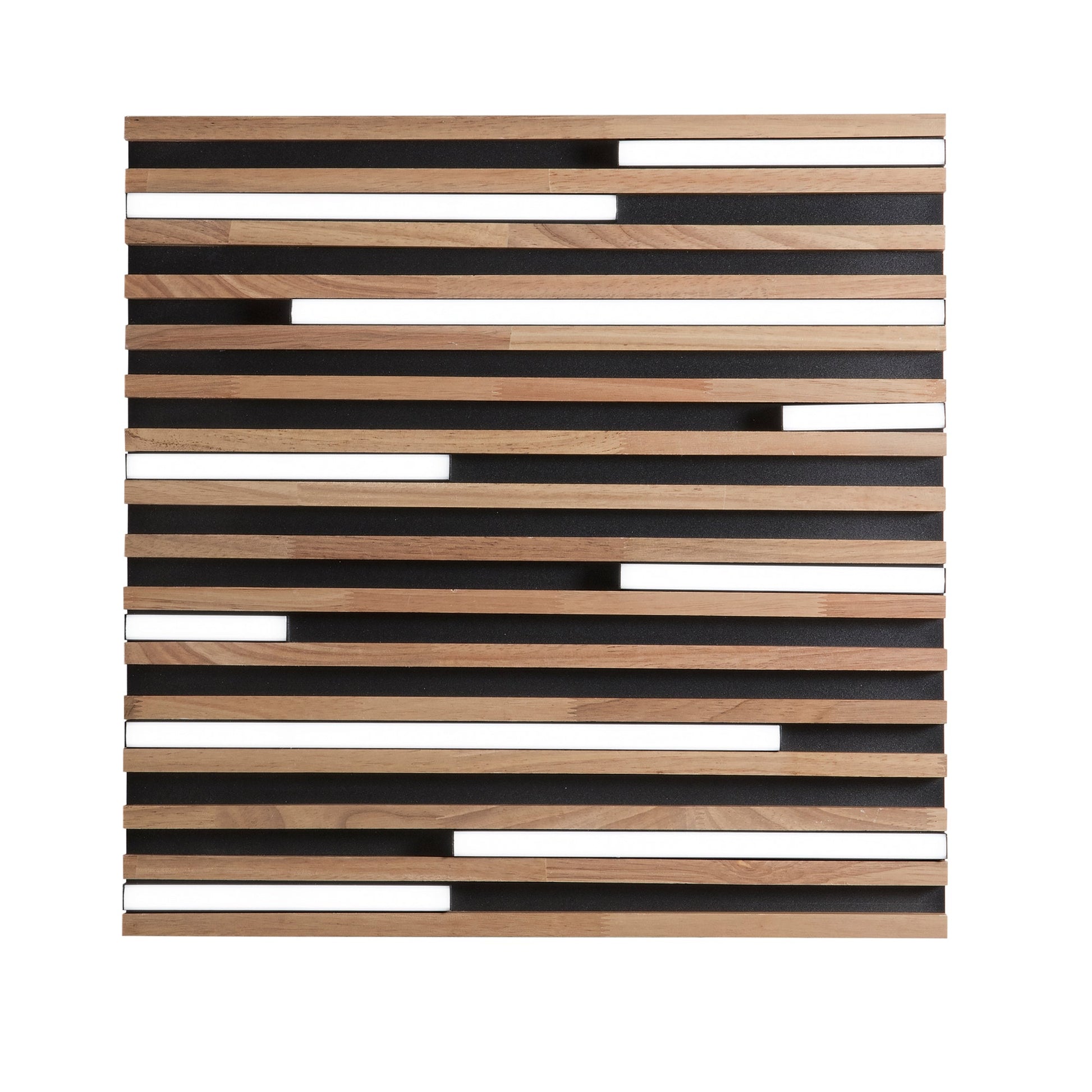 Plafoniera Kuma nera quadrata grande