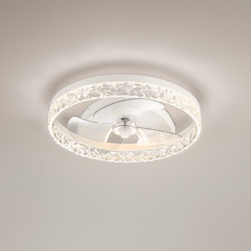 Plafoniera ventilatore LED Nashi con luce calda