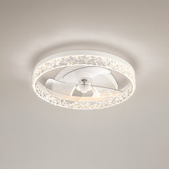 Plafoniera ventilatore LED Nashi con luce calda