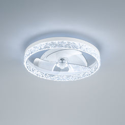 Plafoniera ventilatore LED Nashi con luce fredda