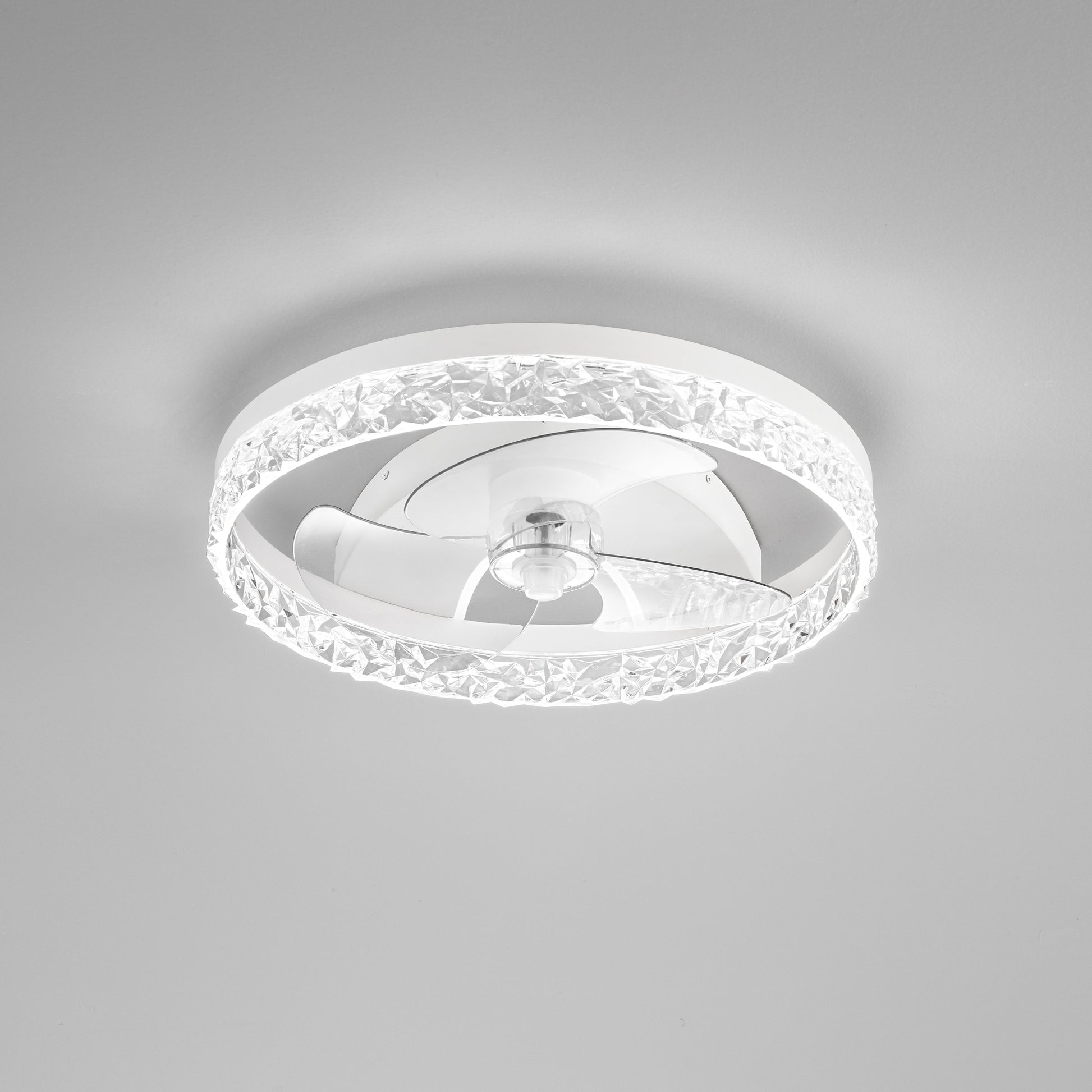 Plafoniera ventilatore LED Nashi con luce neutra