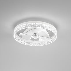 Plafoniera ventilatore LED Nashi con luce neutra