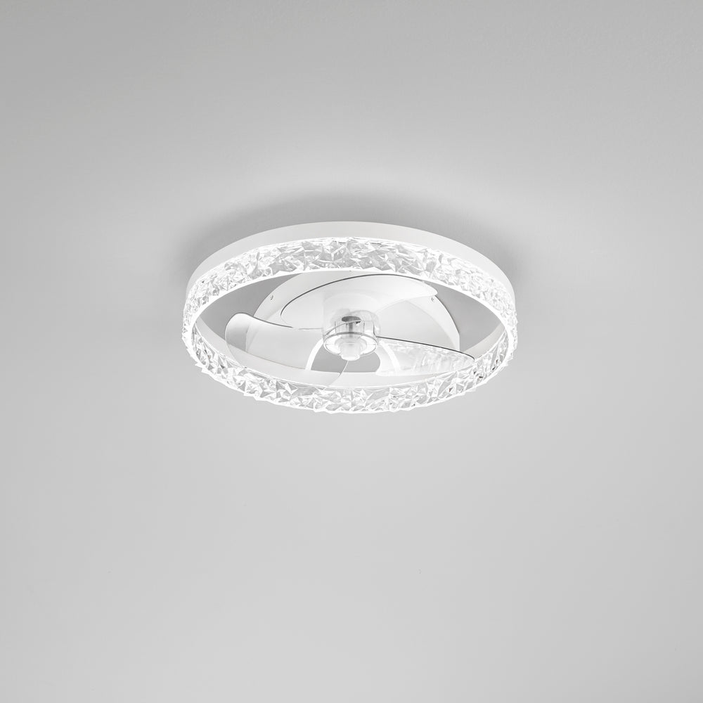 Plafoniera LED NASHI 30W con ventilatore estate e inverno, CCT dimmerabile con funzione WIFI e telecomando incluso