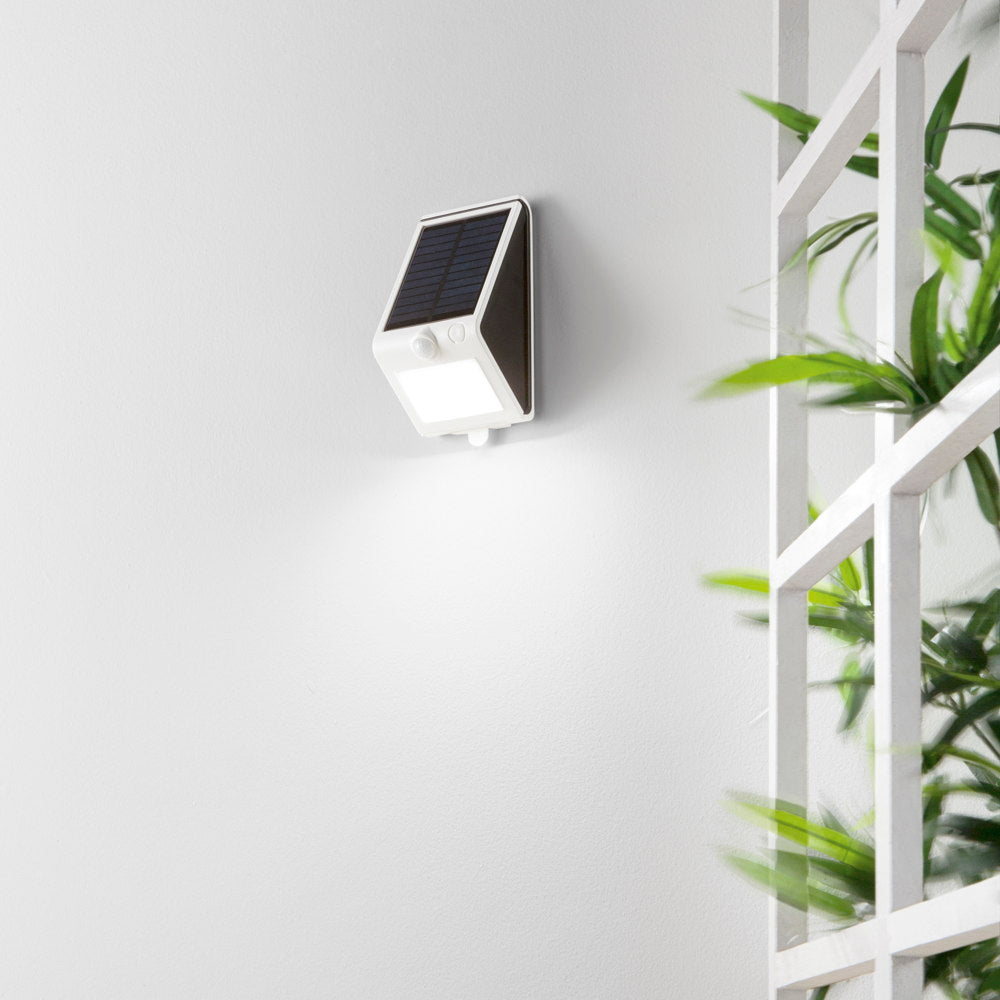 Lampe LED OPEN pour l'extérieur, avec panneau solaire intégré et détecteur de mouvement