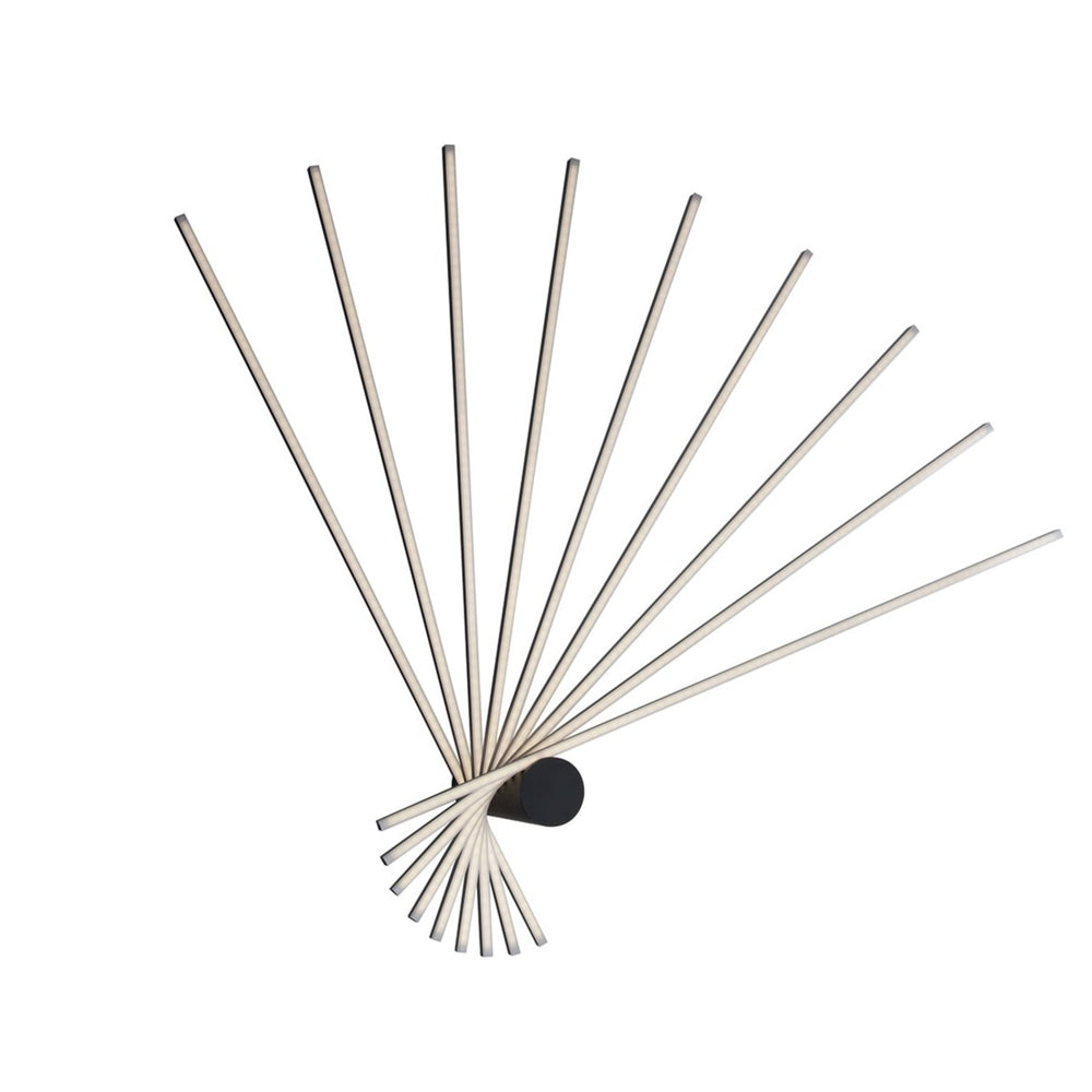 Plafón LED Shanghai de 66W con estructura de aluminio gofrado en blanco o negro y difusor opal. Disponible en luz cálida o natural.