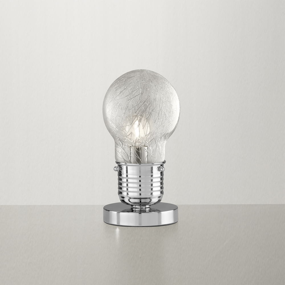 LAMPADINA table lamp in glass and aluminum