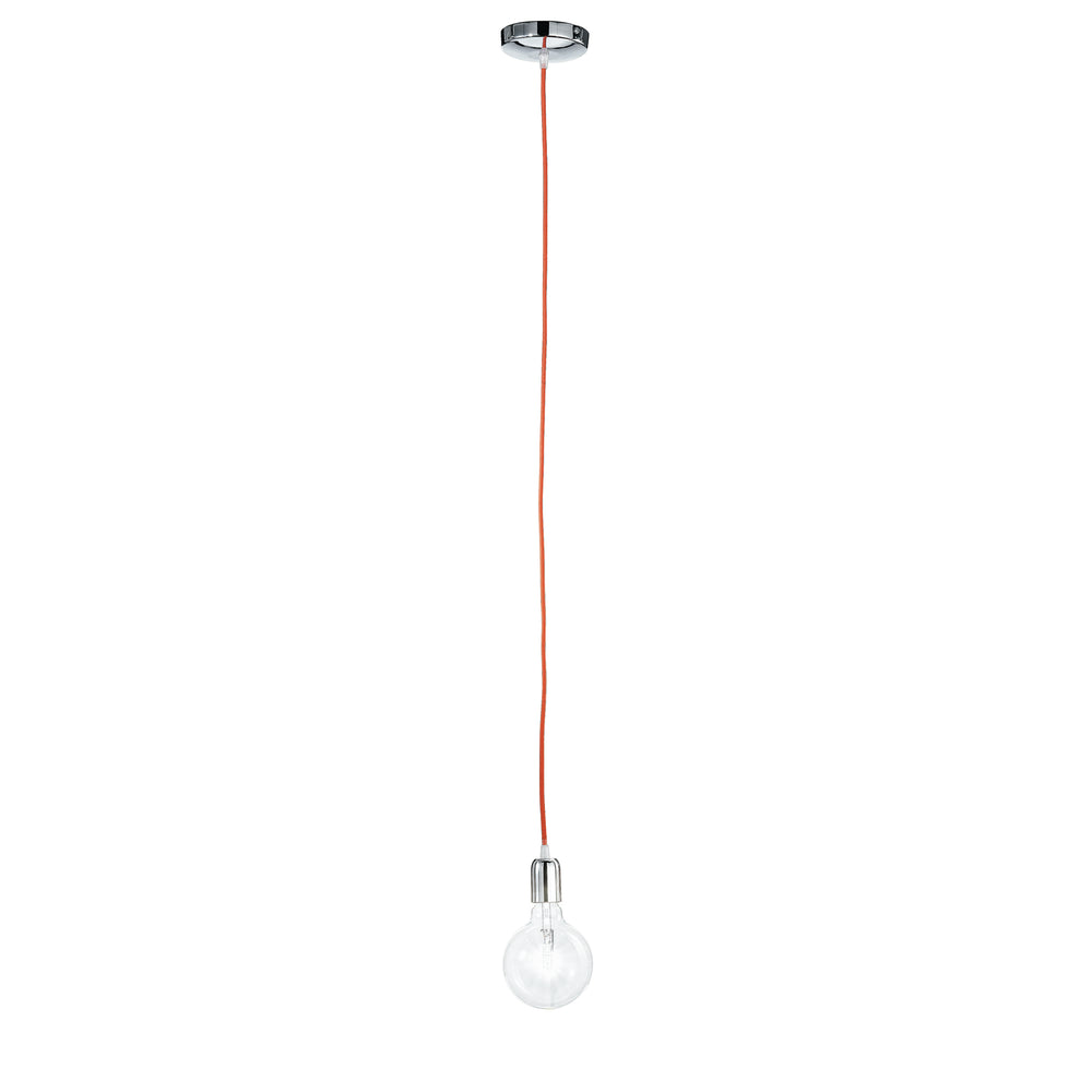 Suspensión IDEA con cable textil y acabados cromados