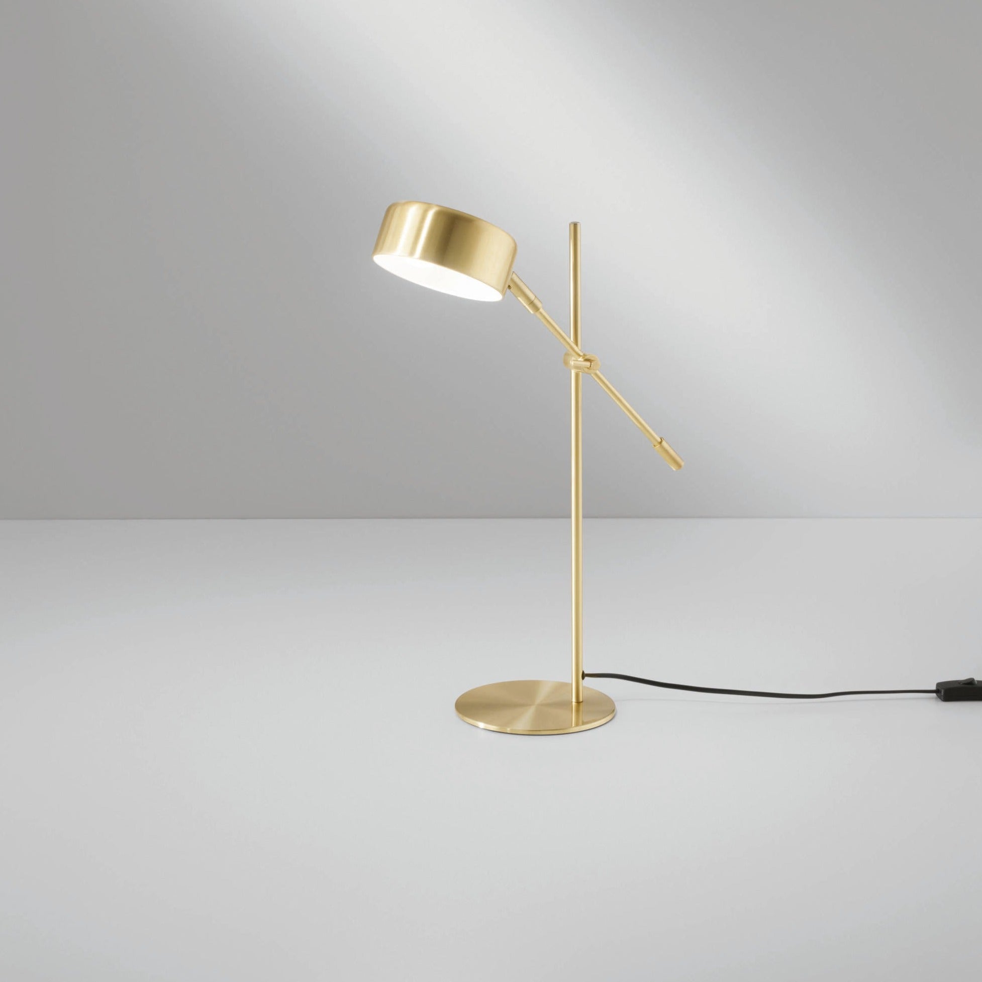 Gold anglepoise fashion lamp