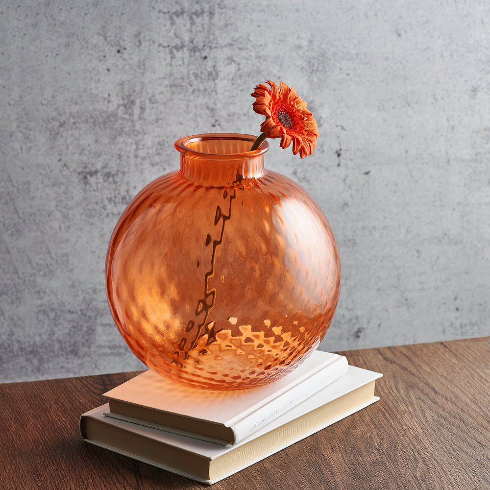 Vaso artigianale SFERA BEVANDA in vetro di Murano 20 cm.