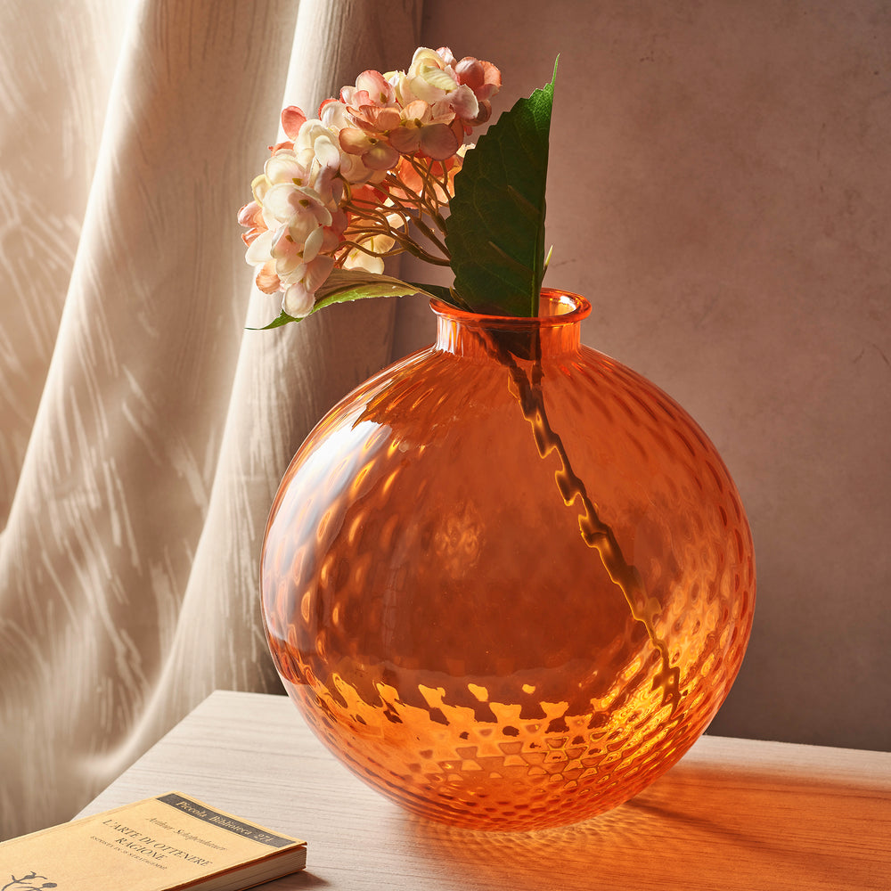 Vaso artigianale SFERA BEVANDA in vetro di Murano 25 cm.