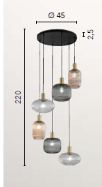 Sospensione Egadi in vetro | FT Feel The