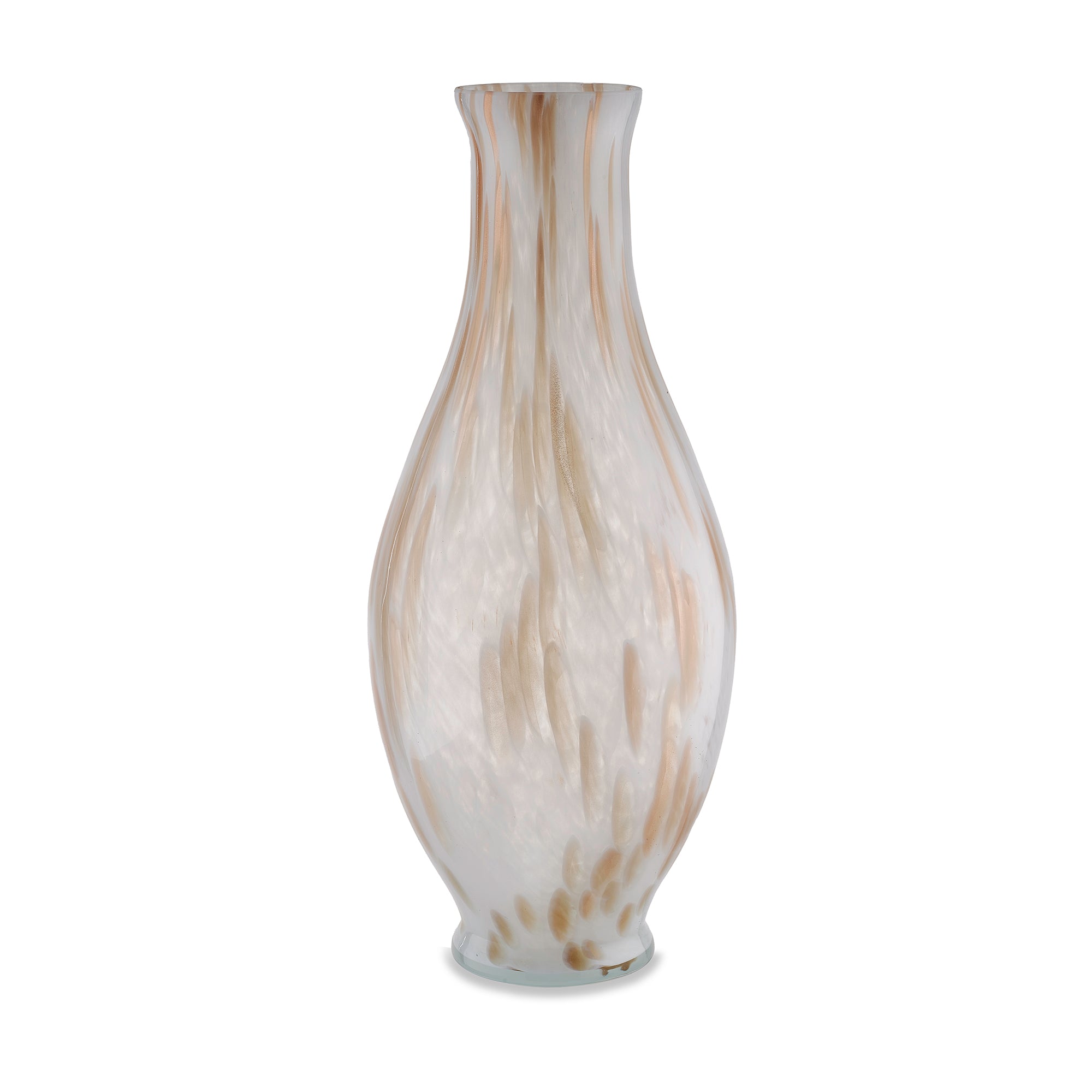 Vase artisanal blanc FIASCO en verre de Murano