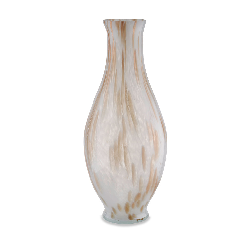 Vaso artigianale bianco FIASCO in vetro di Murano