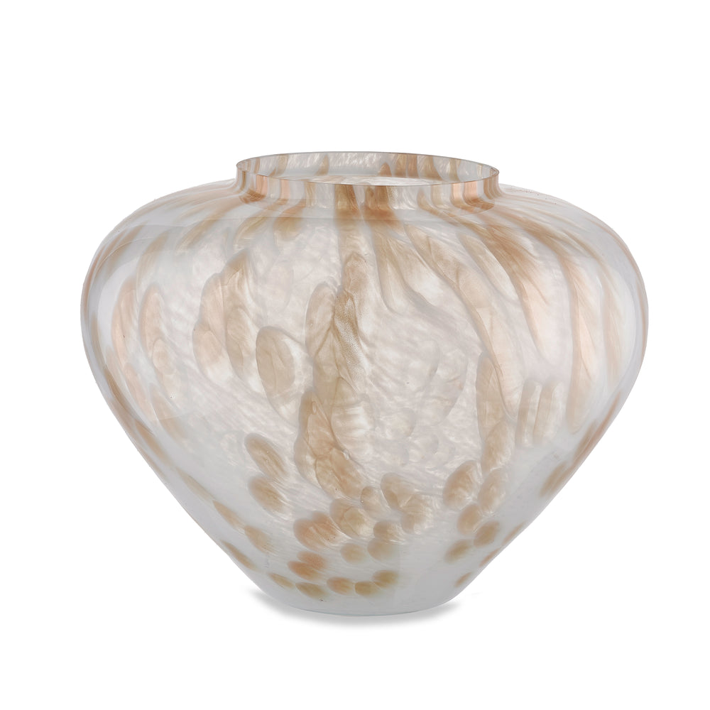 Vaso artigianale bianco PANDORA in vetro di Murano