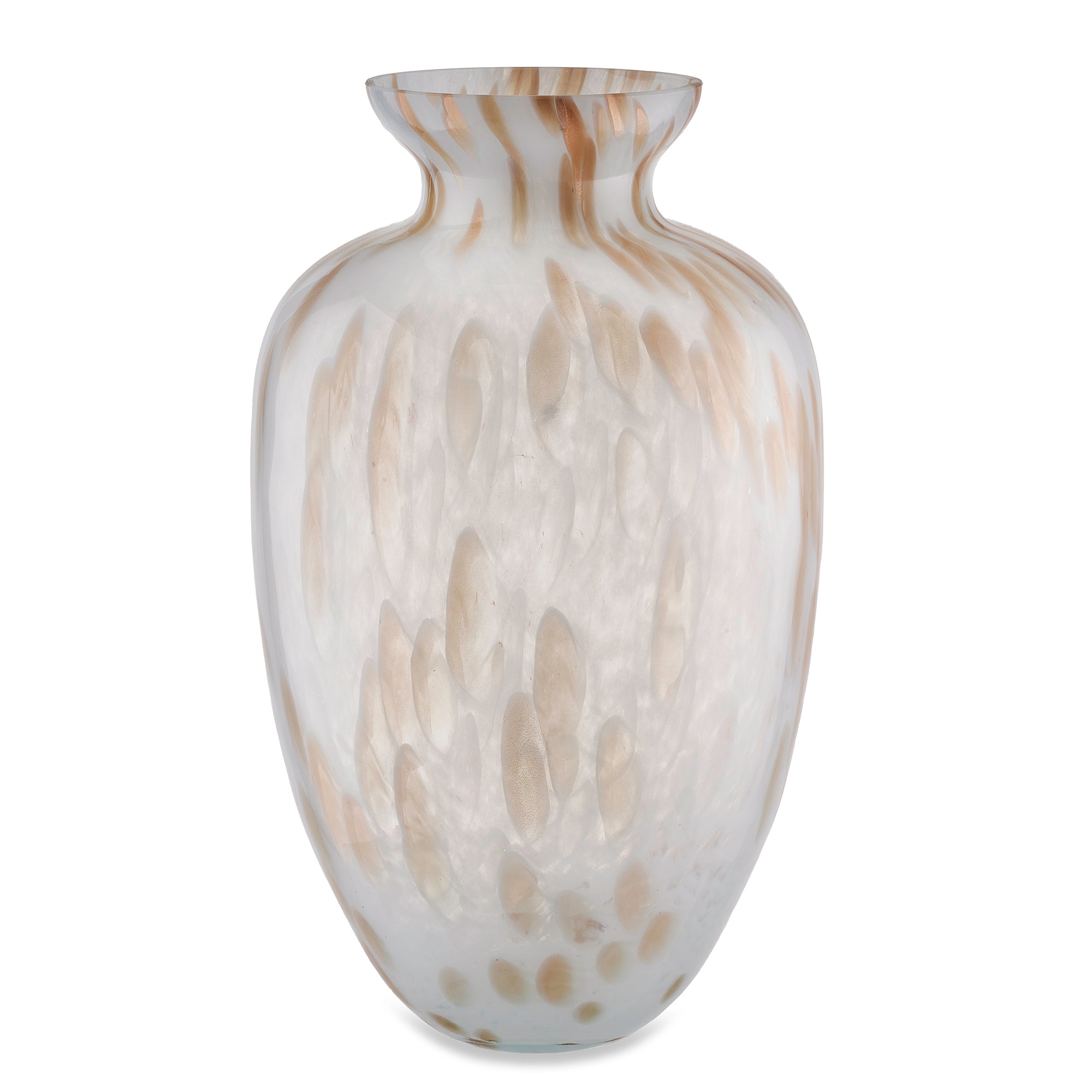 Vase artisanal blanc REINESSANCE en verre de Murano