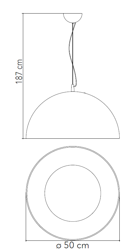 Sospensione led COCO in metallo CCT