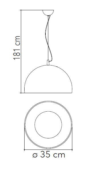 Sospensione led COCO in metallo CCT
