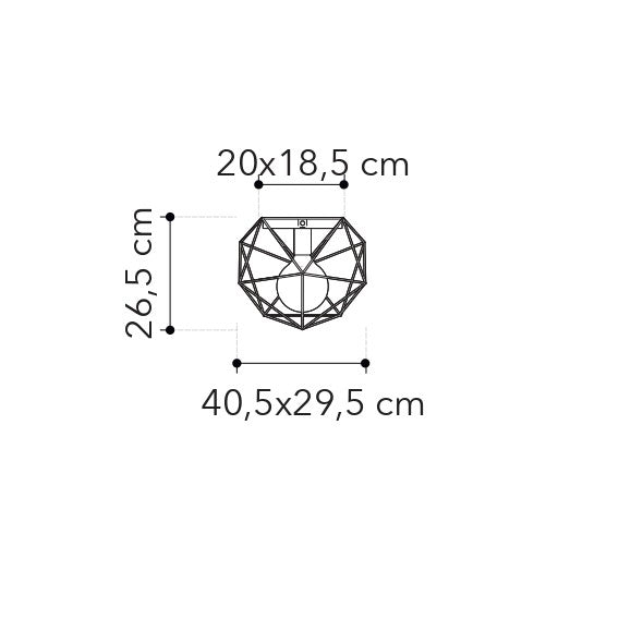 Plafoniera ABRAXAS in metallo dal design geometrico - FT-FeelThe