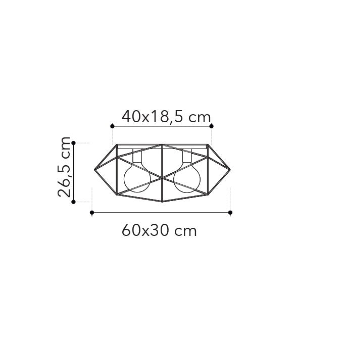 Plafoniera ABRAXAS in metallo dal design geometrico - FT-FeelThe