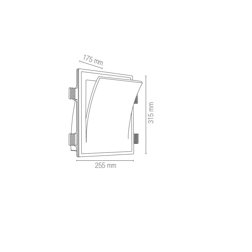 Aplique Anima de escayola pintable blanco (2xE14)