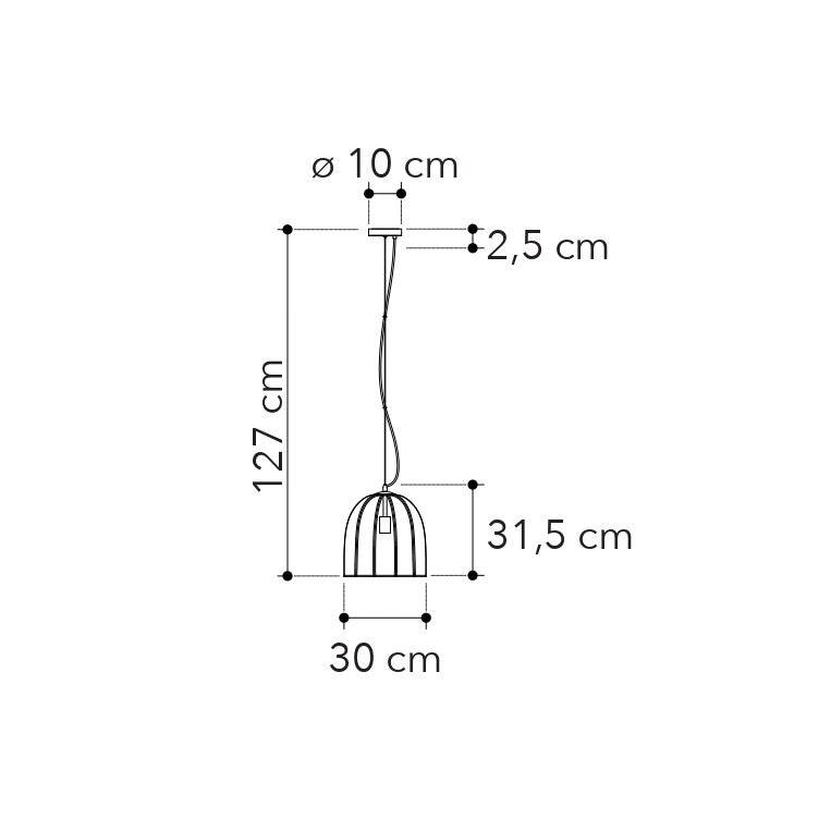 Lampadario a sospensione CHESTER in vetro e ottone - FT-FeelThe
