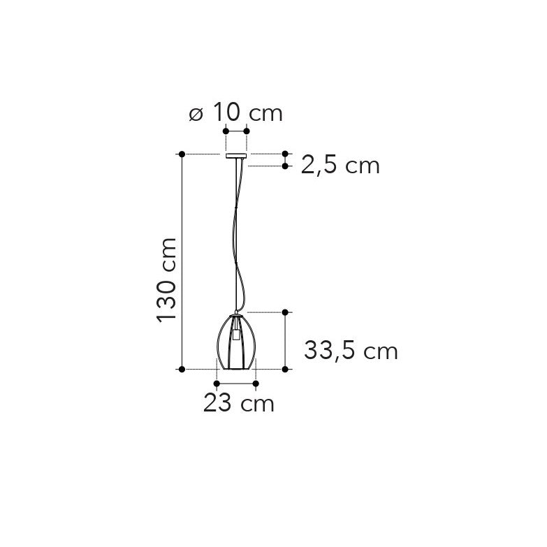 Lampadario a sospensione CHESTER in vetro e ottone - FT-FeelThe