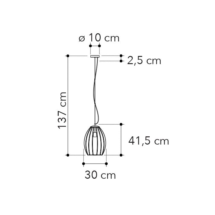 Lampadario a sospensione CHESTER in vetro e ottone - FT-FeelThe