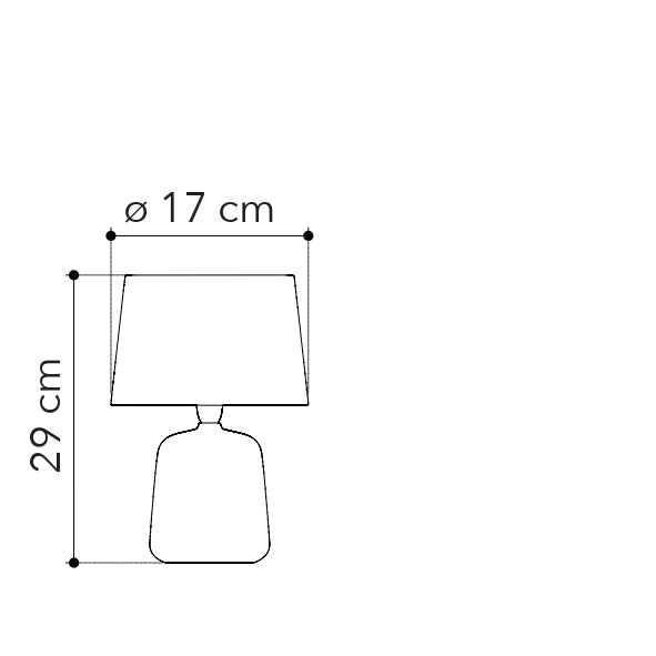 Lumetto ECSTASY con struttura in ceramica e paralume in tessuto - FT-FeelThe
