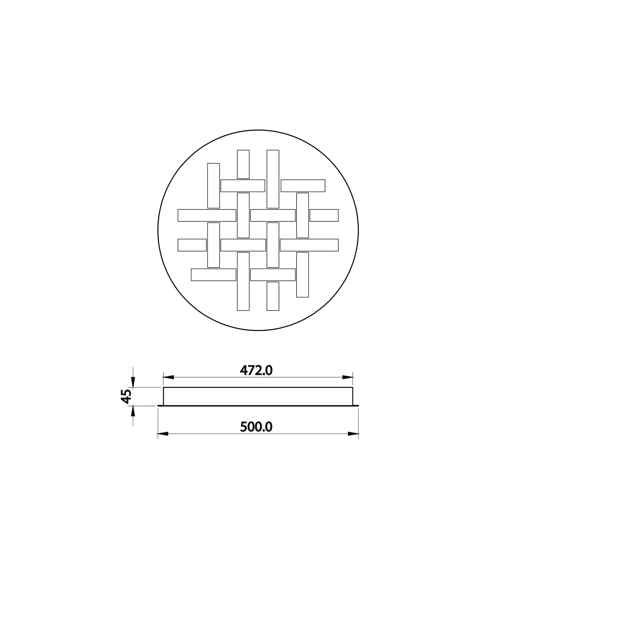 Plafoniera LED ELYOT in metallo con interruttore CCT per il cambio temperatura colore - FT-FeelThe
