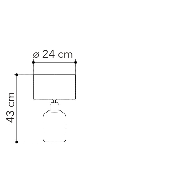 Lumetto FACTORY in ceramica con paralume in tessuto - FT-FeelThe