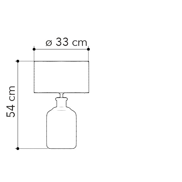 Lumetto FACTORY in ceramica con paralume in tessuto - FT-FeelThe