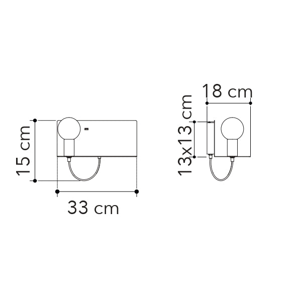 Applique FLASH in metallo con presa USB - FT-FeelThe