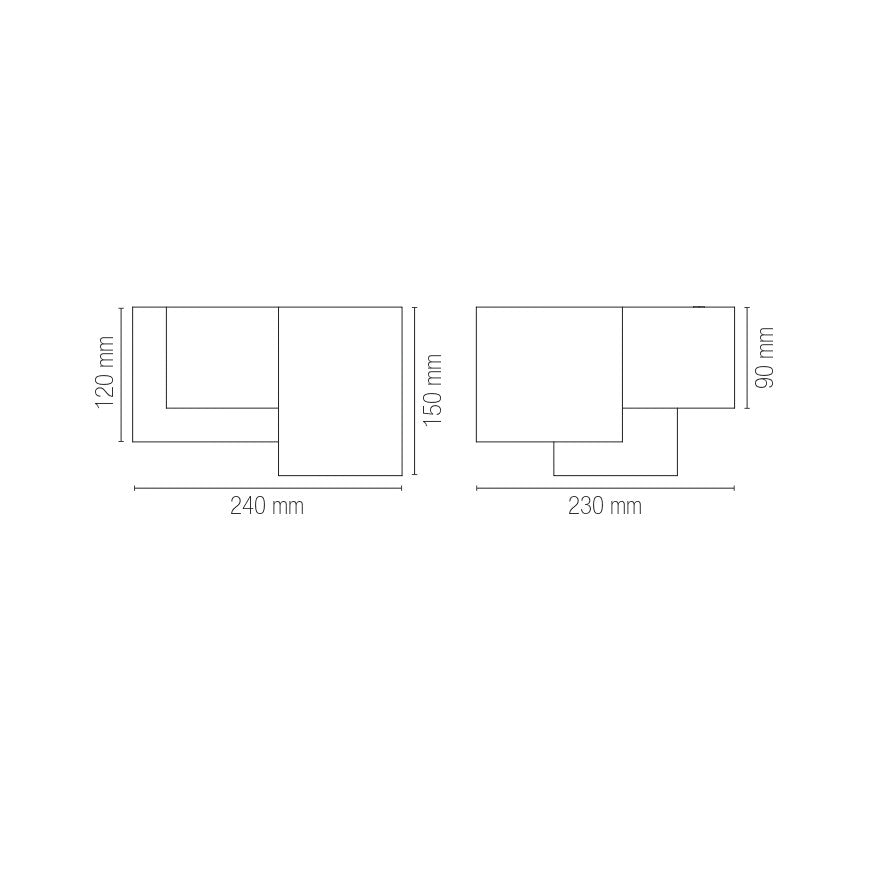 Plafoniera FOSTER in gesso bianco verniciabile punti luce multipli - FT-FeelThe