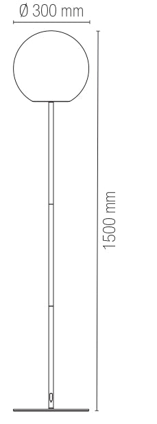 Lámpara de pie de exterior GECO con estructura de metal antracita o blanco mate (1XE27)