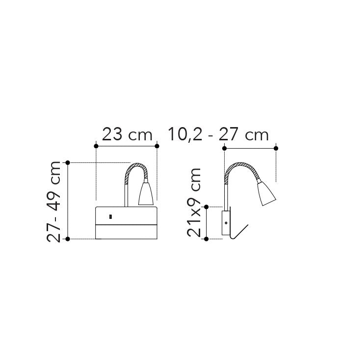 Applique GULP in metallo con presa USB - FT-FeelThe