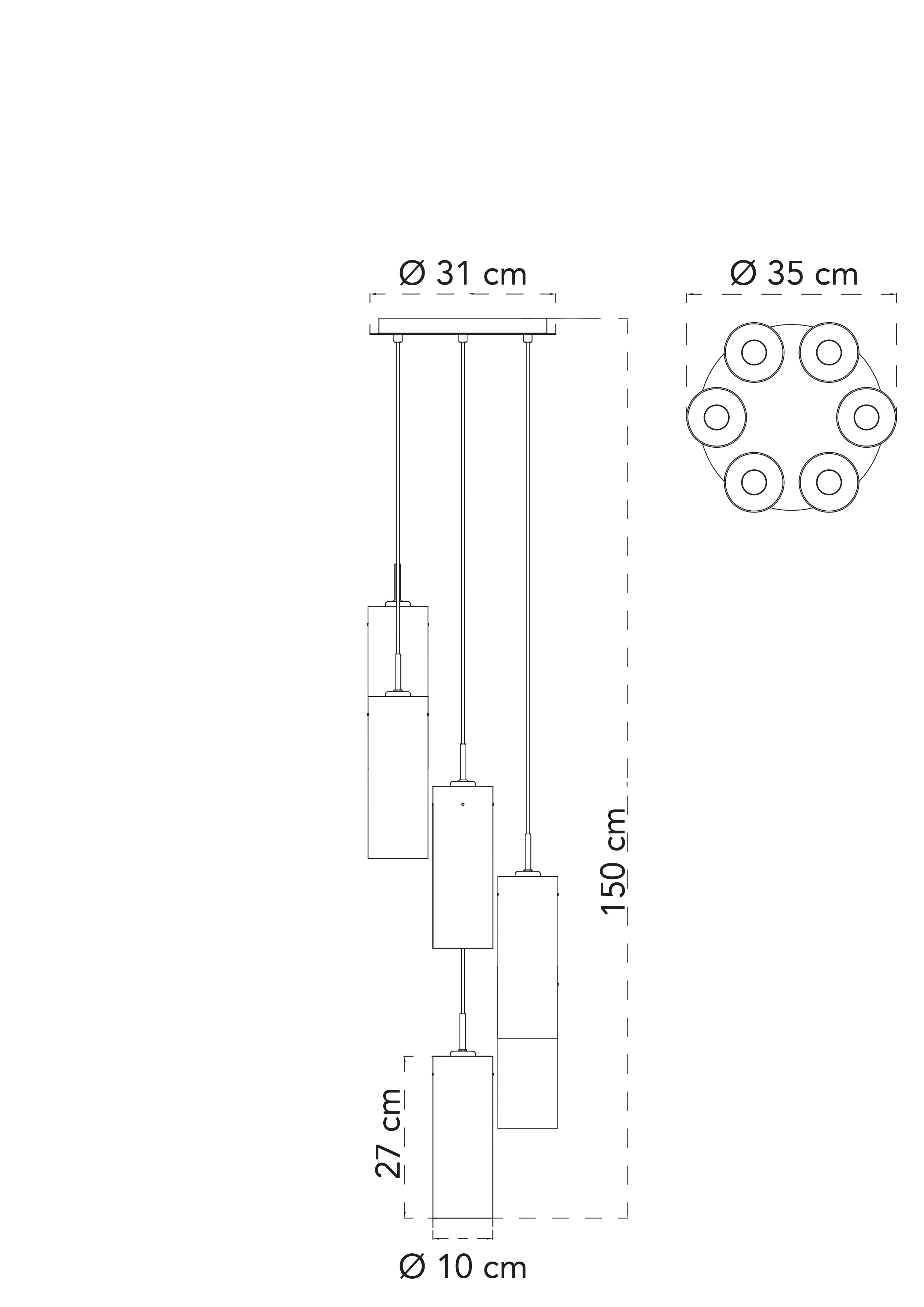Sospensione MAGIC, sei diffusori - FT-FeelThe