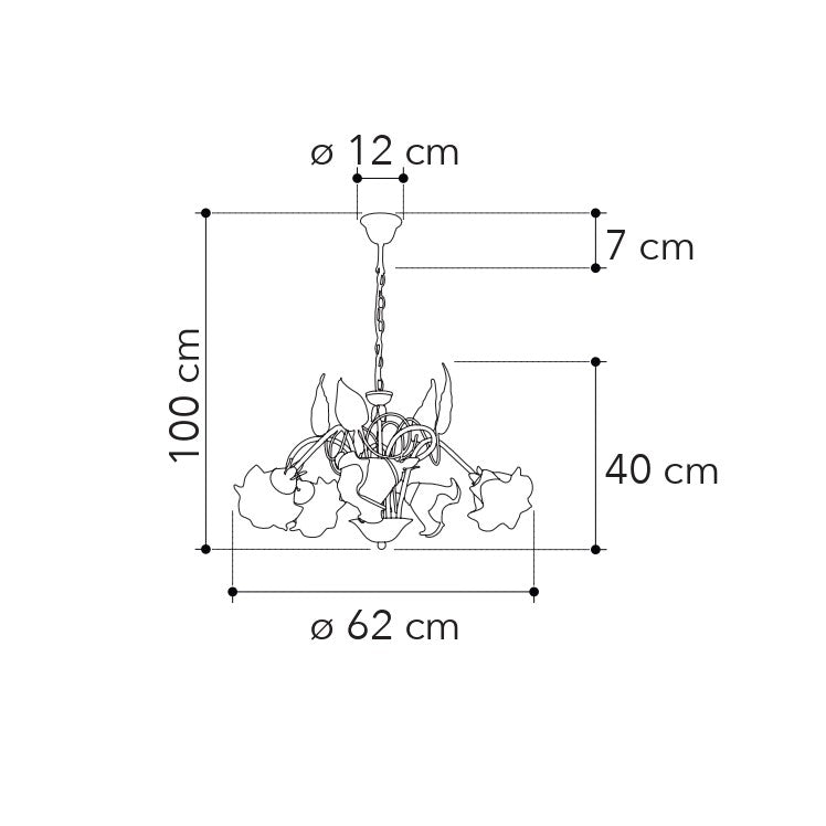 Lustre à suspension PRIMAVERA (5xE14)