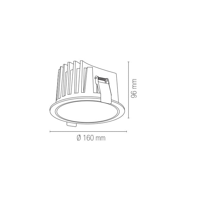 faretto incasso led alluminio 8w 220v 5650k tlb