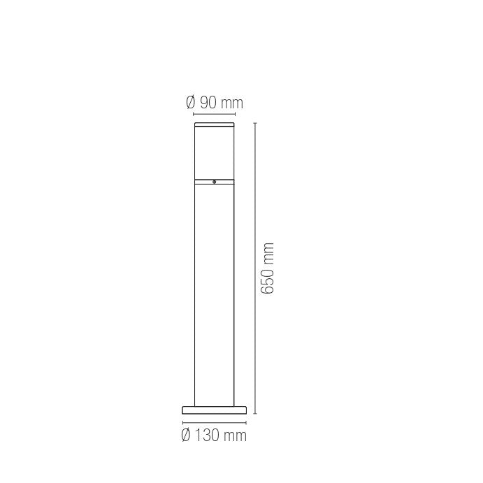 Paletto LED DISCOVERY per esterni in alluminio finitura antracite - FT-FeelThe