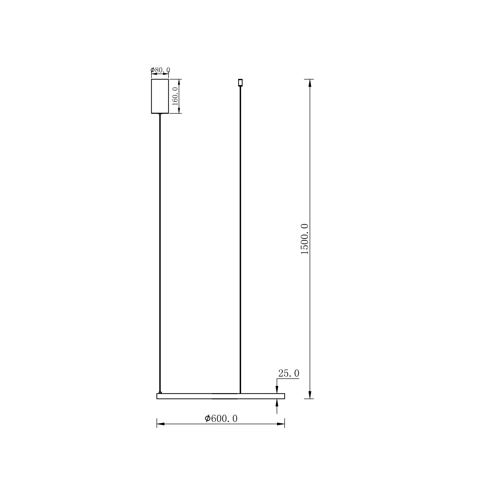 Lampadario a sospensione HOOP con interruttore CCT per la personalizzazione della temperatura colore - FT-FeelThe