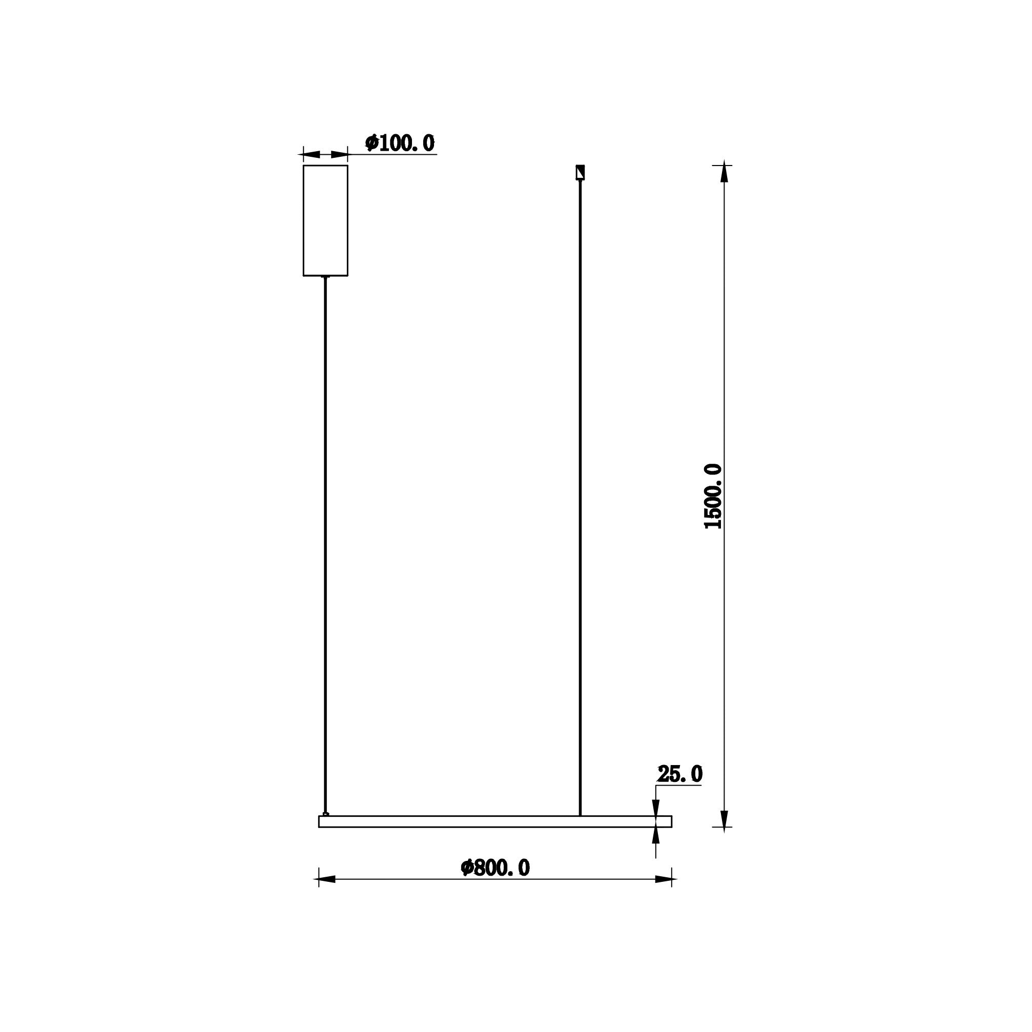 Lampadario a sospensione HOOP con interruttore CCT per la personalizzazione della temperatura colore - FT-FeelThe