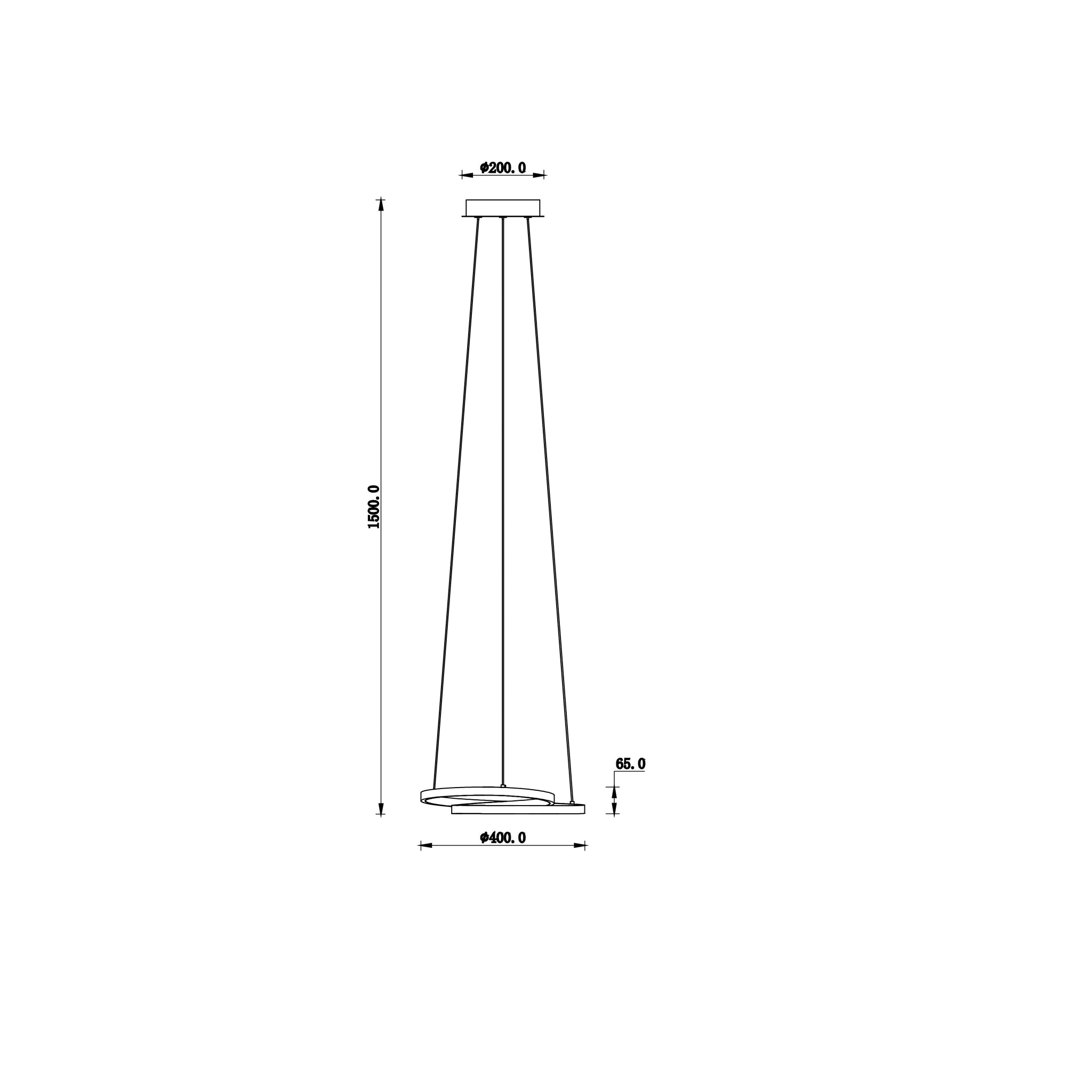 Lampadario a sospensione LED LIEVE con interruttore CCT - FT-FeelThe