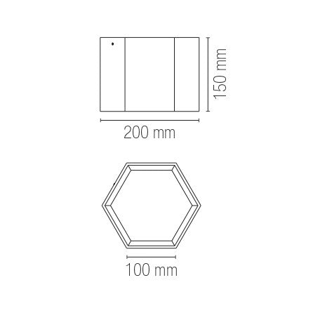 Plafoniera LED VORTEX componibile, verniciabile e interruttore interno per la regolazione dei kelvin - FT-FeelThe