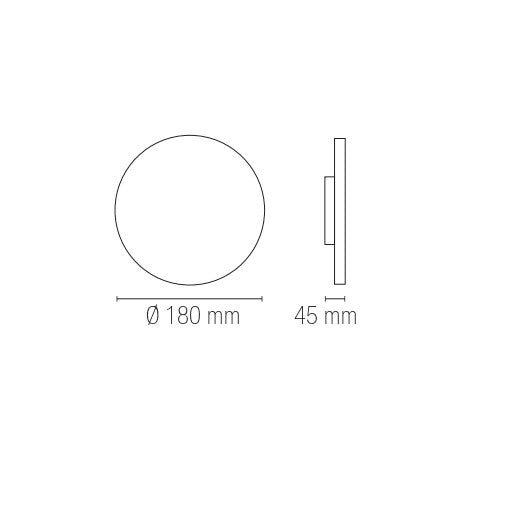 Aplique LED para exterior Amon en blanco o negro con retroiluminación de 360°